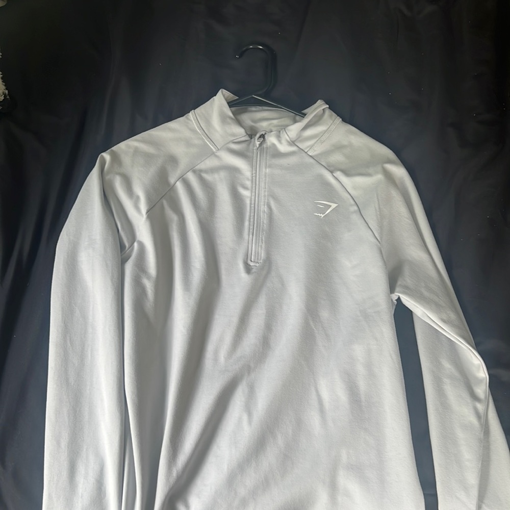 women’s grey gymshark quarter zip long sleeve